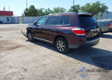 2013 Toyota Highlander Se V6 z USA, uszkodzony, nr VIN 5TDBK3EH7DS220712